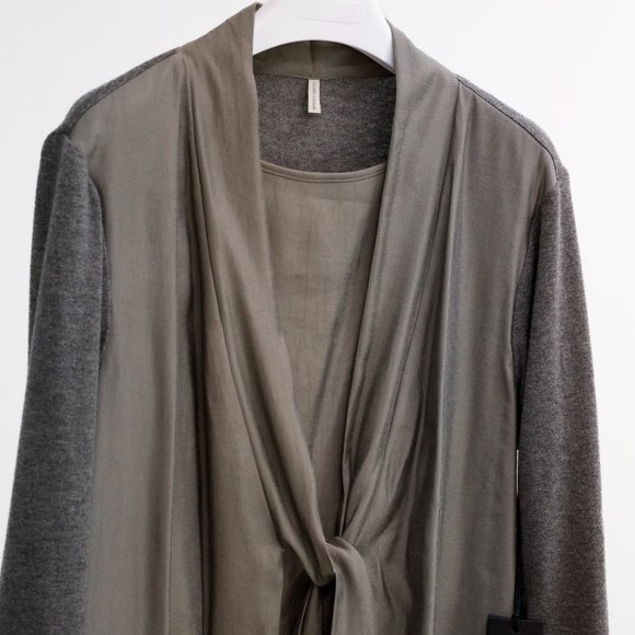 Annette Gortz AW/21 Ship Olive Sheath Grey Tie Dress - Picture 4 of 12